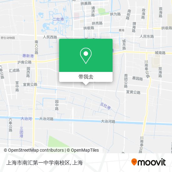 上海市南汇第一中学南校区地图