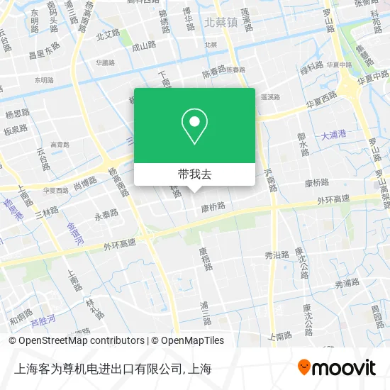 上海客为尊机电进出口有限公司地图