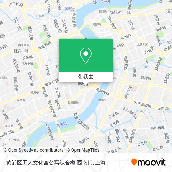 黄浦区工人文化宫公寓综合楼-西南门地图