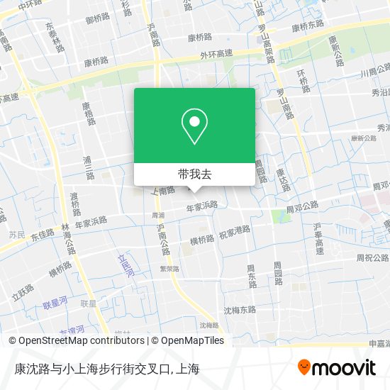康沈路与小上海步行街交叉口地图