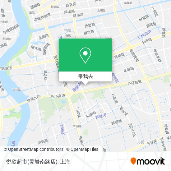 悦欣超市(灵岩南路店)地图