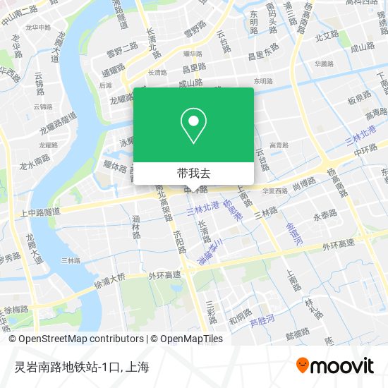 灵岩南路地铁站-1口地图