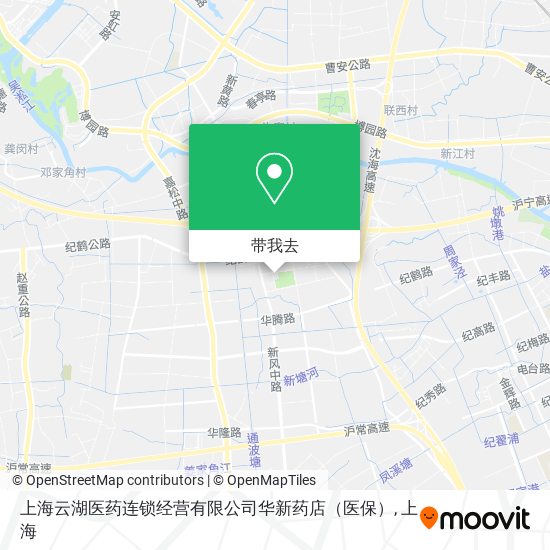 上海云湖医药连锁经营有限公司华新药店（医保）地图