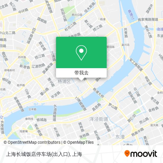 上海长城饭店停车场(出入口)地图