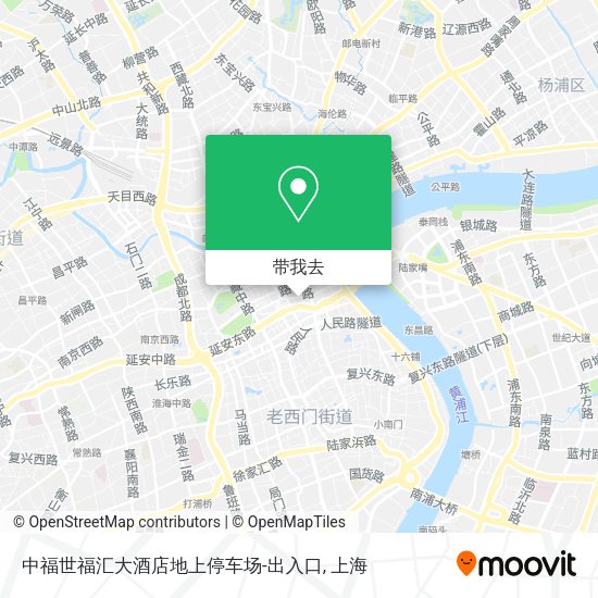 中福世福汇大酒店地上停车场-出入口地图