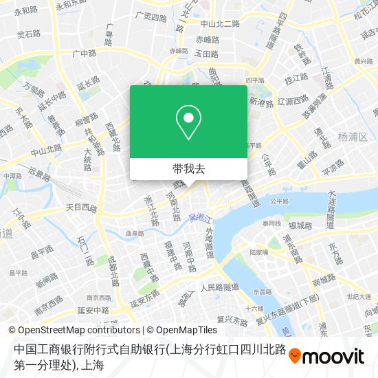中国工商银行附行式自助银行(上海分行虹口四川北路第一分理处)地图