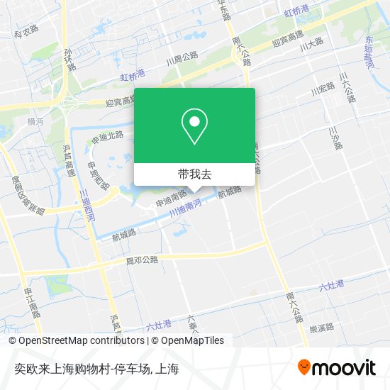 奕欧来上海购物村-停车场地图