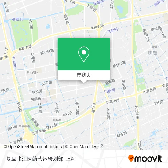 复旦张江医药营运策划部地图