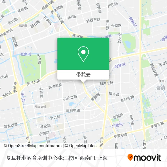 复旦托业教育培训中心张江校区-西南门地图