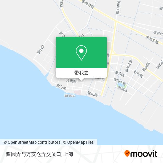 酱园弄与万安仓弄交叉口地图