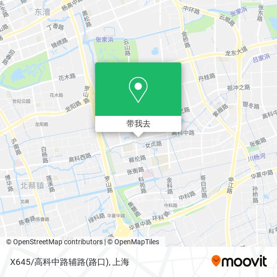 X645/高科中路辅路(路口)地图