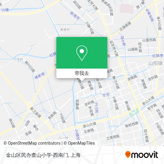 金山区民办查山小学-西南门地图