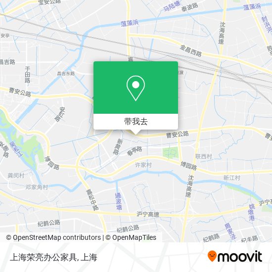 上海荣亮办公家具地图