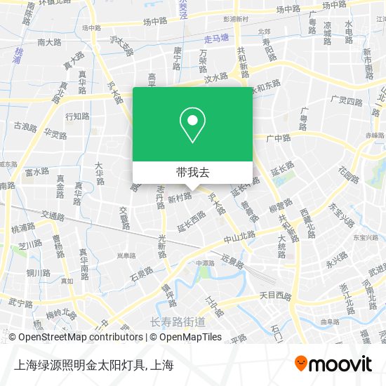 上海绿源照明金太阳灯具地图