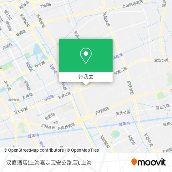 汉庭酒店(上海嘉定宝安公路店)地图