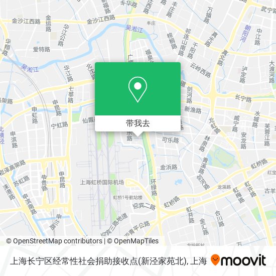 上海长宁区经常性社会捐助接收点(新泾家苑北)地图