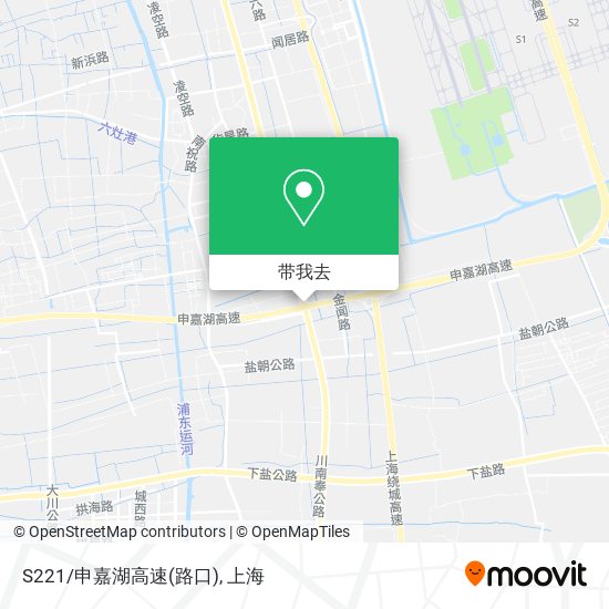 S221/申嘉湖高速(路口)地图