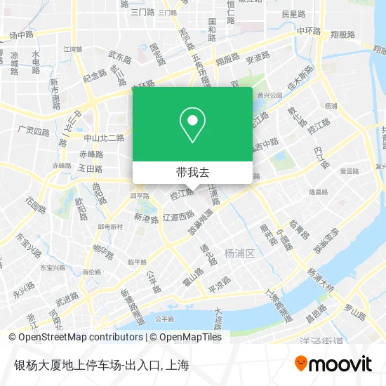 银杨大厦地上停车场-出入口地图
