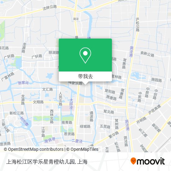 上海松江区学乐星青橙幼儿园地图