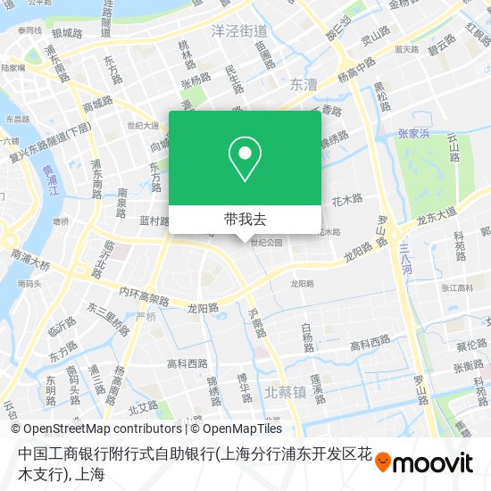 中国工商银行附行式自助银行(上海分行浦东开发区花木支行)地图