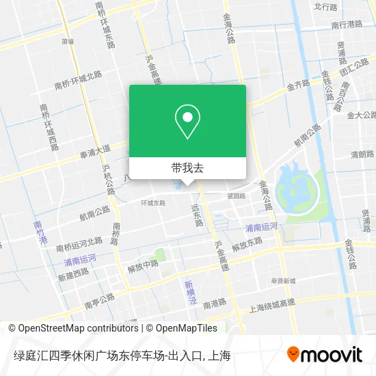 绿庭汇四季休闲广场东停车场-出入口地图