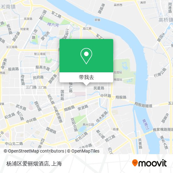 杨浦区爱丽烟酒店地图
