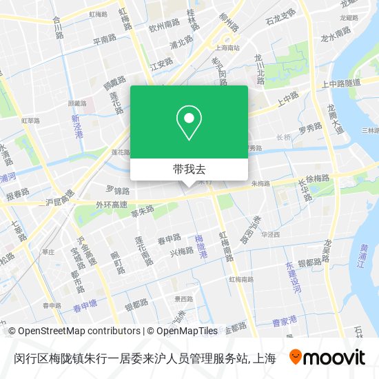 闵行区梅陇镇朱行一居委来沪人员管理服务站地图