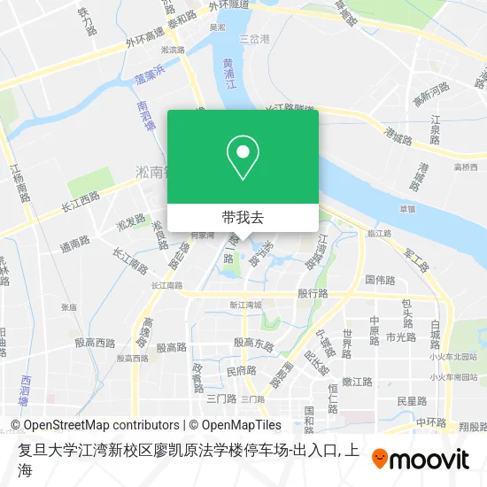 复旦大学江湾新校区廖凯原法学楼停车场-出入口地图