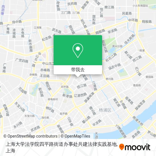 上海大学法学院四平路街道办事处共建法律实践基地地图