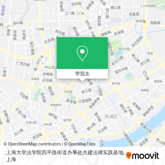 上海大学法学院四平路街道办事处共建法律实践基地地图