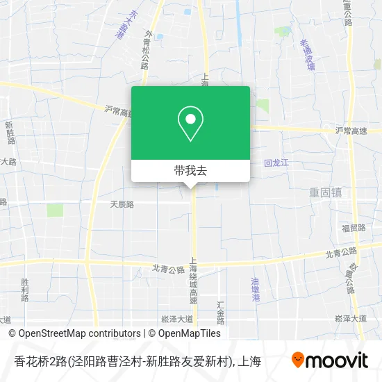 香花桥2路(泾阳路曹泾村-新胜路友爱新村)地图