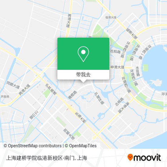 上海建桥学院临港新校区-南门地图