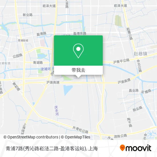 青浦7路(秀沁路崧涟二路-盈港客运站)地图