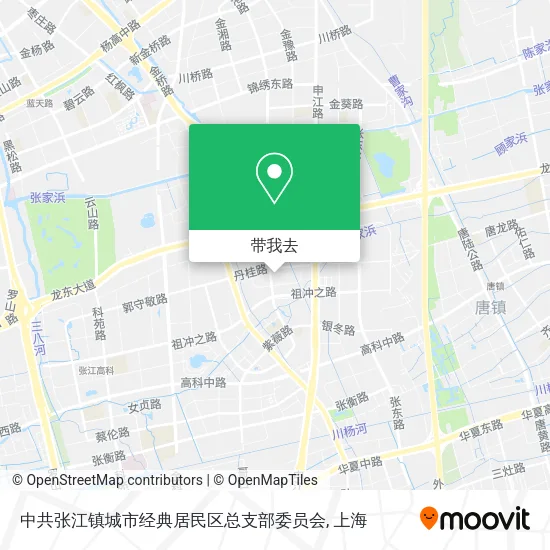 中共张江镇城市经典居民区总支部委员会地图