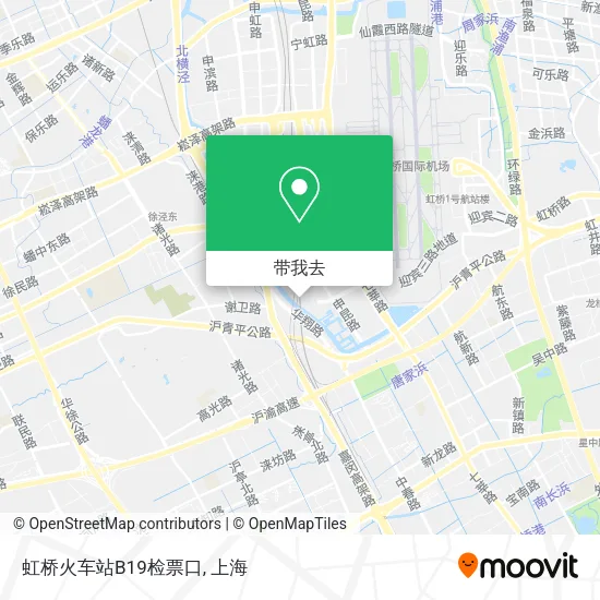 虹桥火车站B19检票口地图