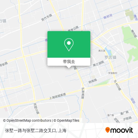 张墅一路与张墅二路交叉口地图