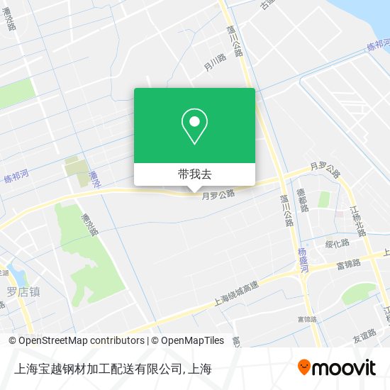 上海宝越钢材加工配送有限公司地图