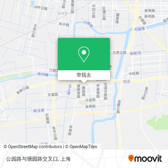 公园路与塘园路交叉口地图