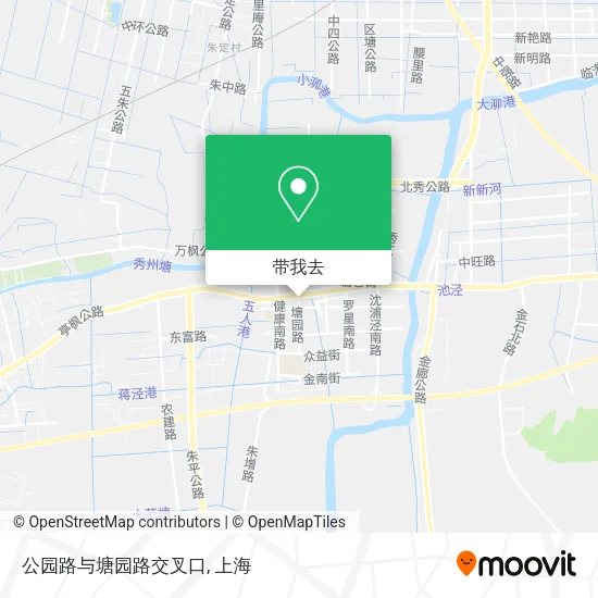 公园路与塘园路交叉口地图