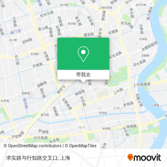 求实路与行知路交叉口地图