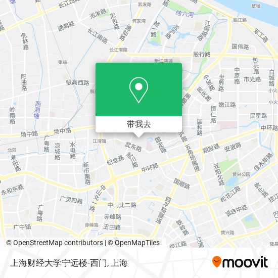 上海财经大学宁远楼-西门地图