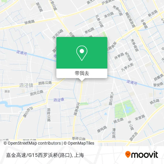 嘉金高速/G15西罗浜桥(路口)地图