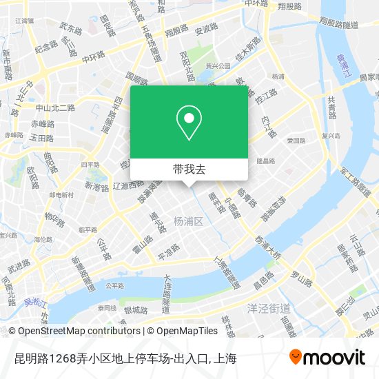 昆明路1268弄小区地上停车场-出入口地图