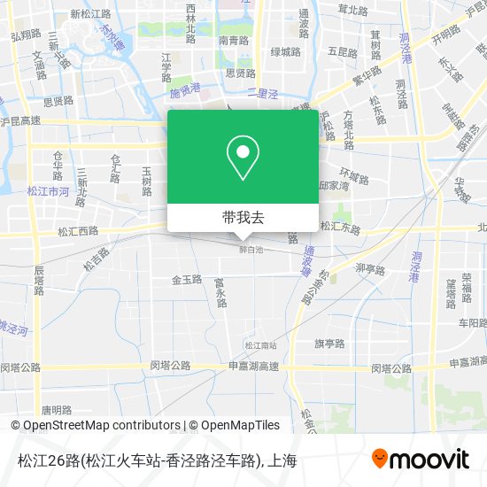 松江26路(松江火车站-香泾路泾车路)地图