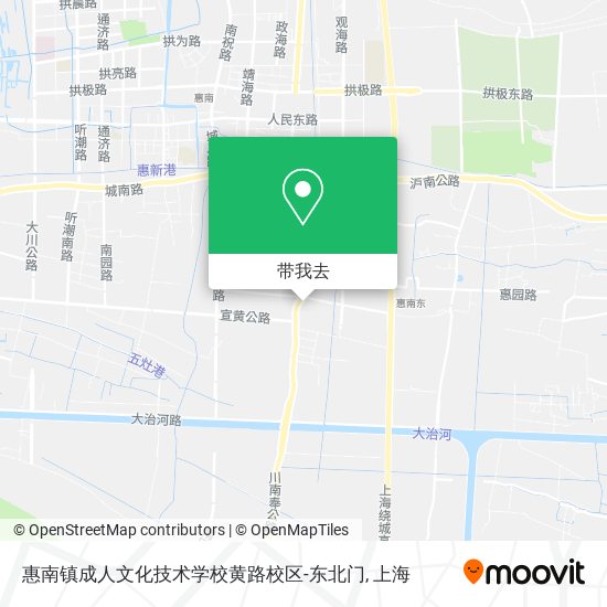 惠南镇成人文化技术学校黄路校区-东北门地图