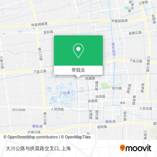 大川公路与拱晨路交叉口地图