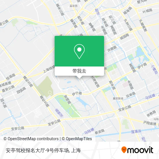 安亭驾校报名大厅-9号停车场地图