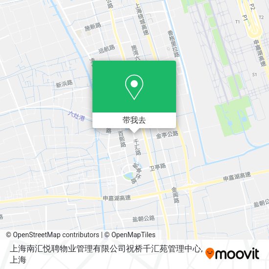 上海南汇悦聘物业管理有限公司祝桥千汇苑管理中心地图