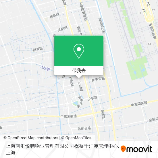 上海南汇悦聘物业管理有限公司祝桥千汇苑管理中心地图