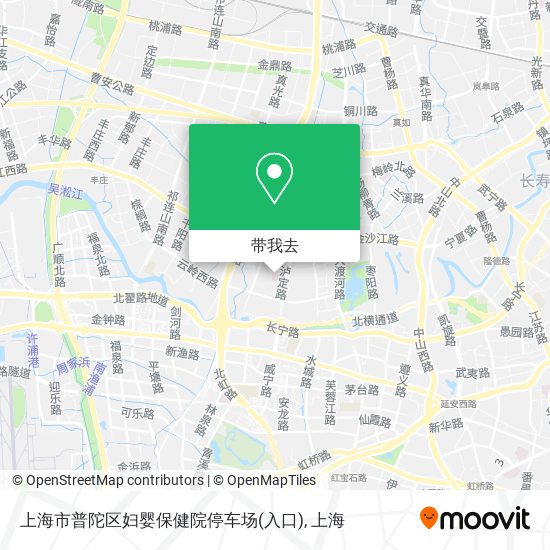 上海市普陀区妇婴保健院停车场(入口)地图